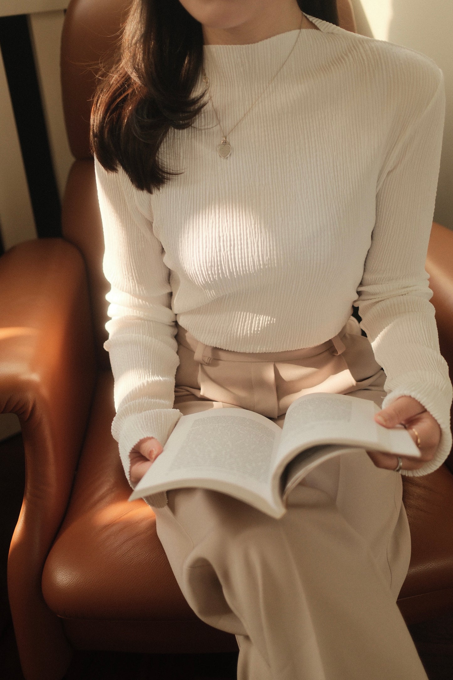 Ava Pleated Longsleeve Top