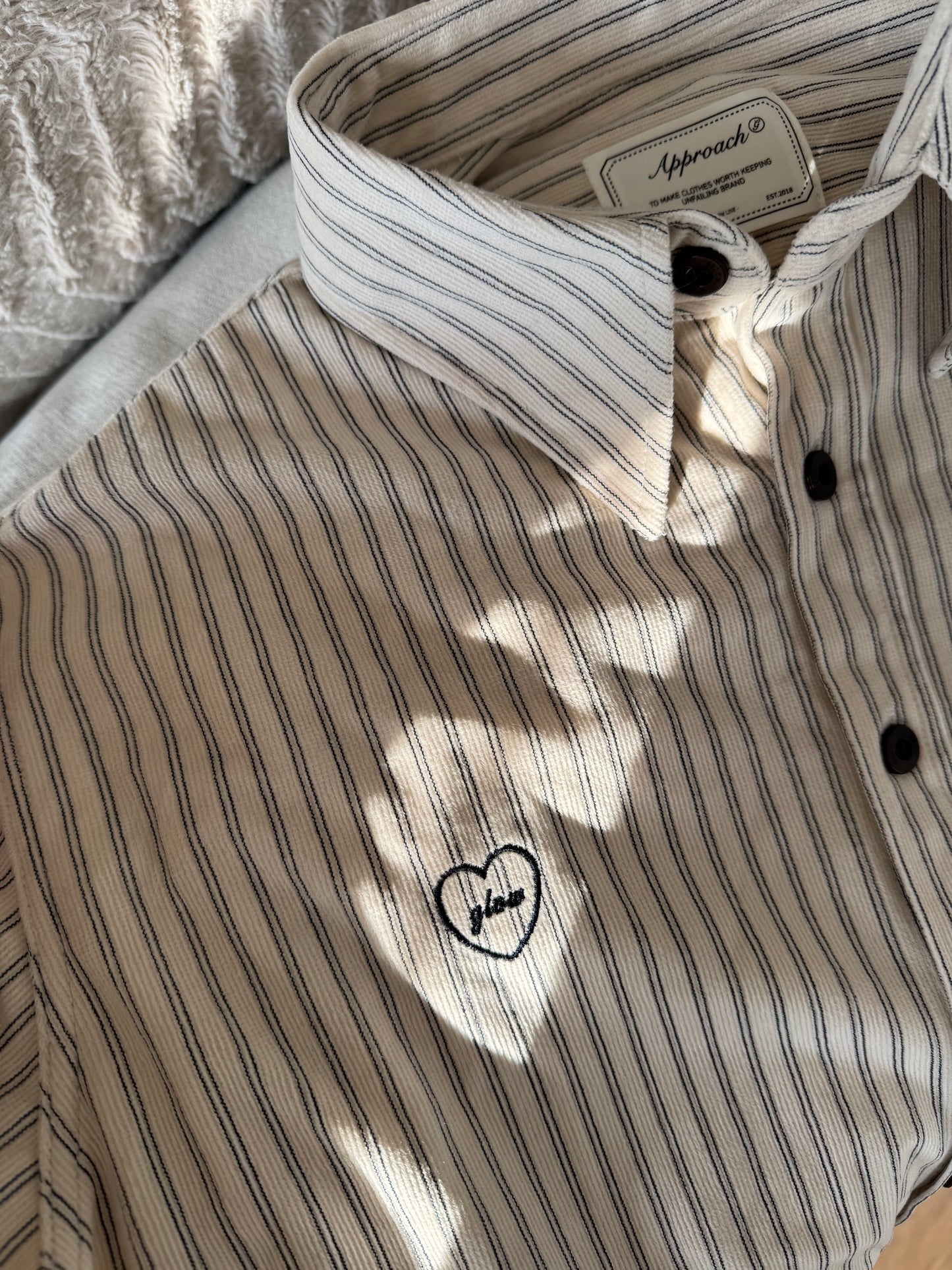 Fine Striped Embroidered Shirt