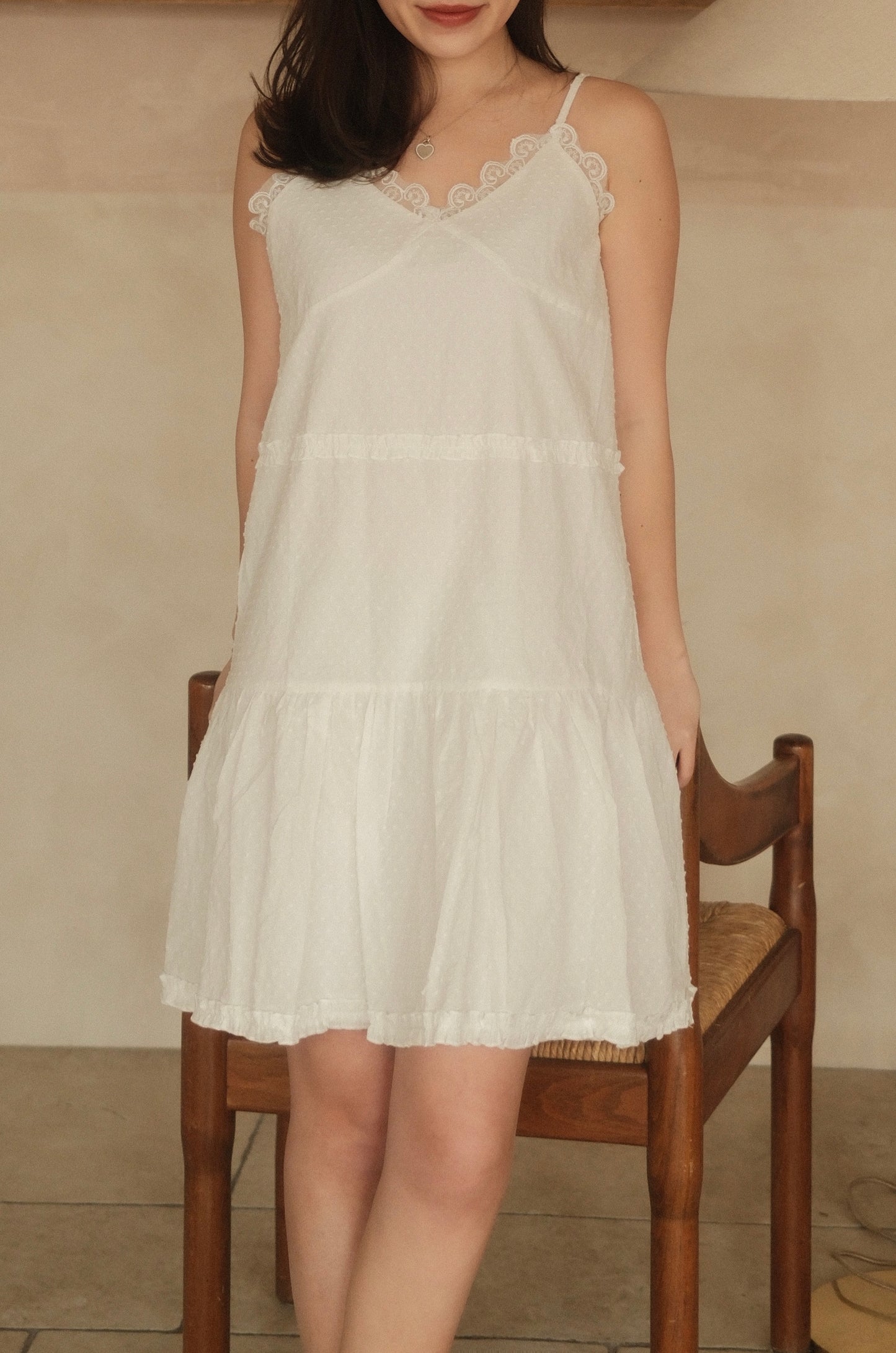 Babydoll Eyelet Mini Dress