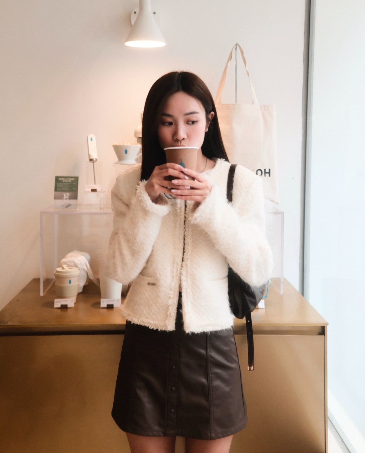 Fuzzy Tweed Jacket