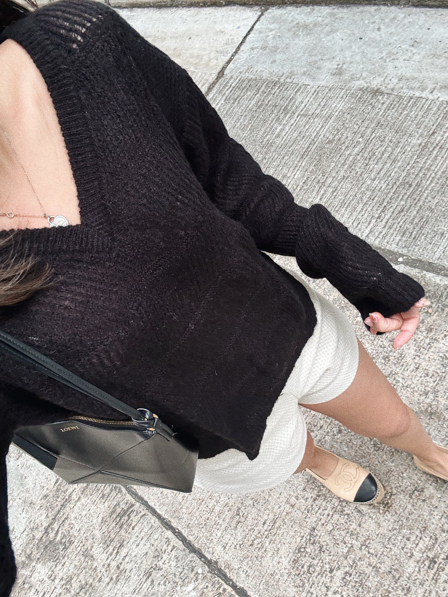 V Neck Texture Sweater