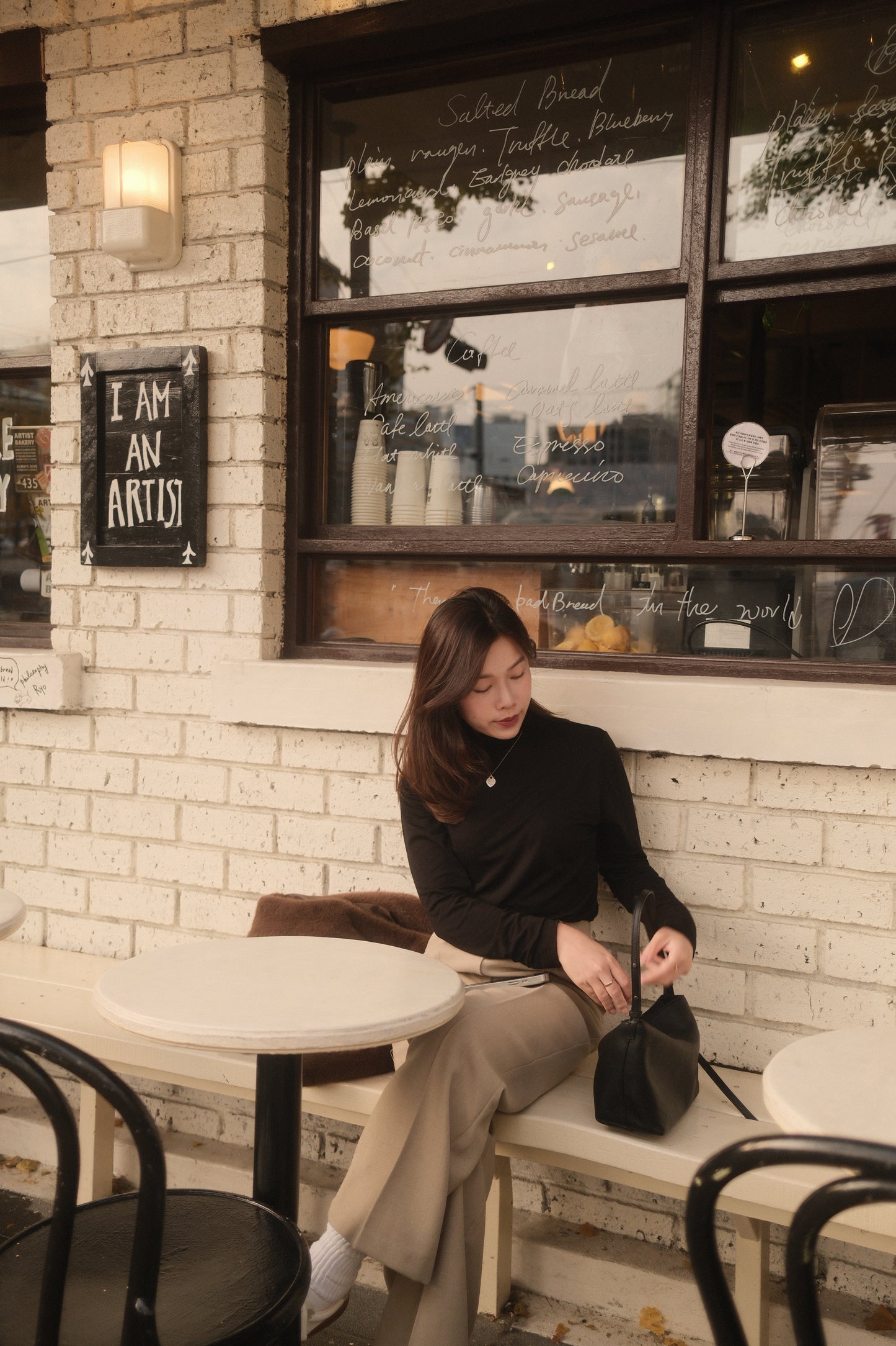 Tencel Wool Turtleneck Top