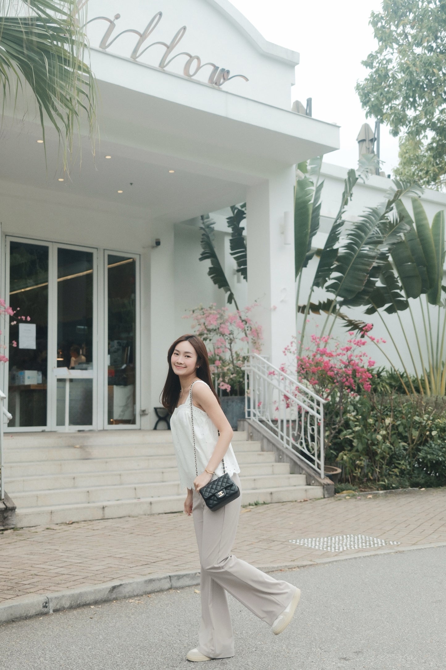Freya High Waist Crepe Straight Pants