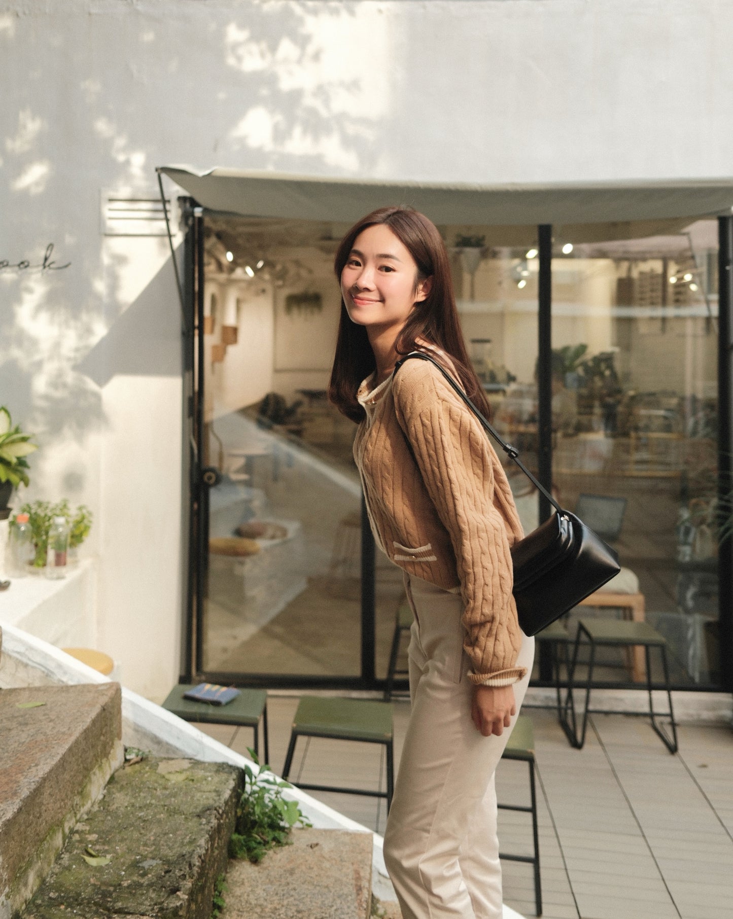 Wool Cable Knit Cardigan Sweater