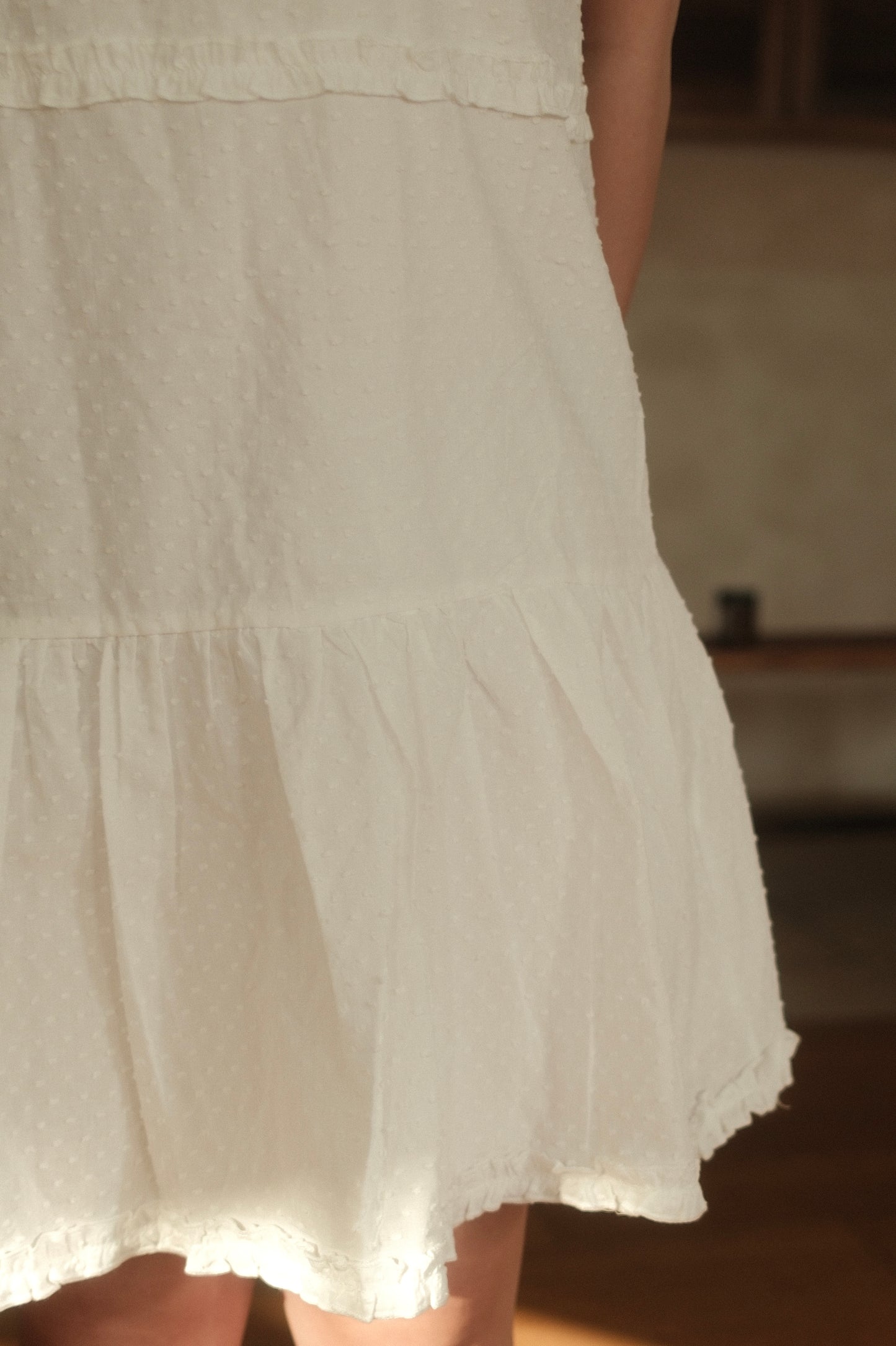 Babydoll Eyelet Mini Dress