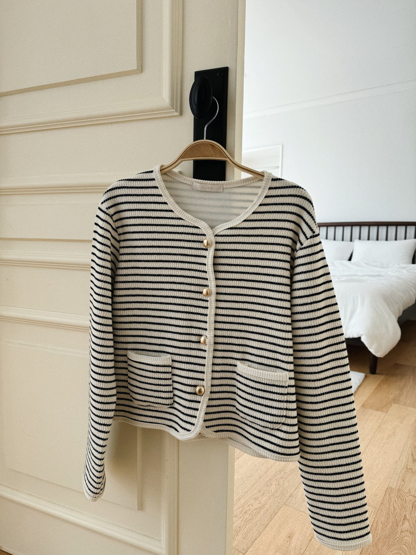 Striped French Cardigan