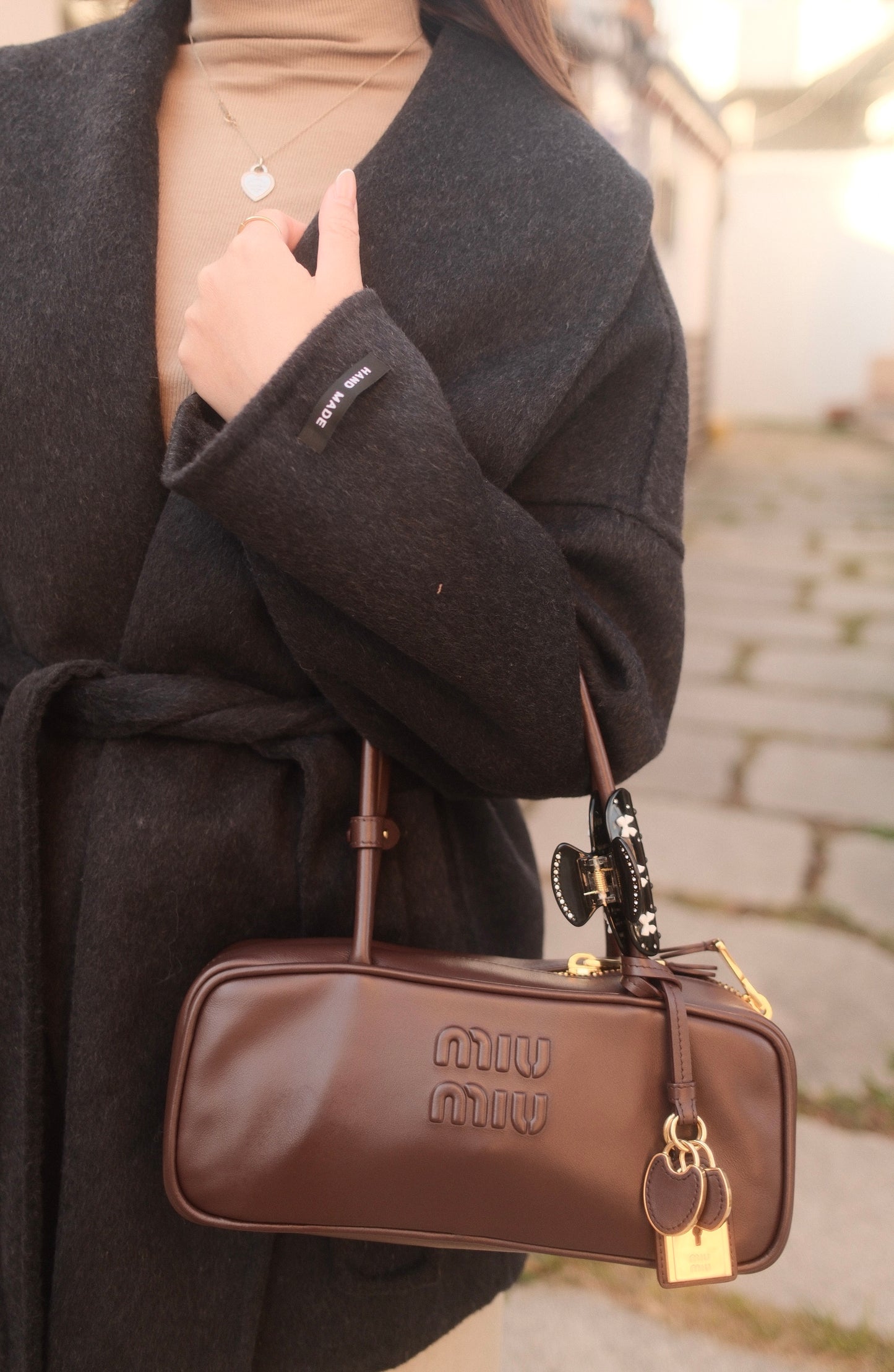 [Premium] Handmade Wool-Blend Belted Coat