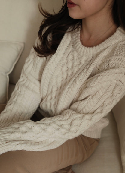 Cable Yarn Sweater