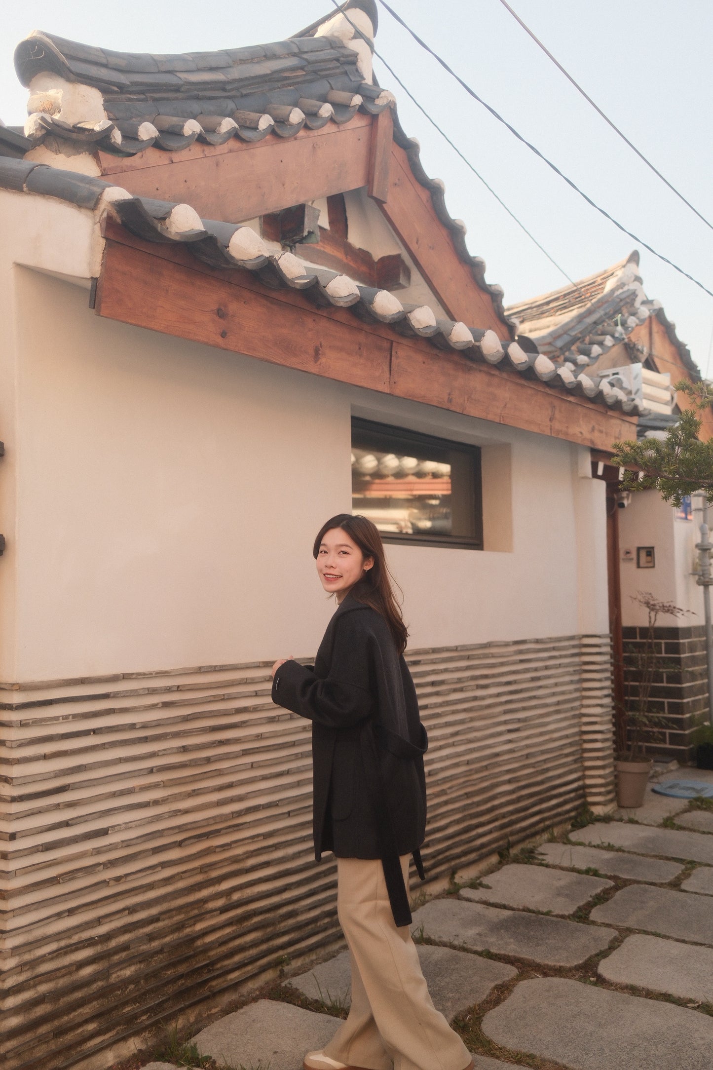 [Premium] Handmade Wool-Blend Belted Coat