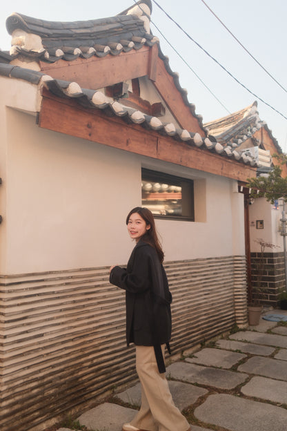 [Premium] Handmade Wool-Blend Belted Coat