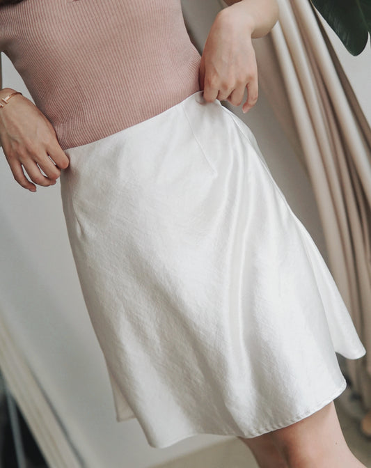 Flowy Satin Mini Skirt
