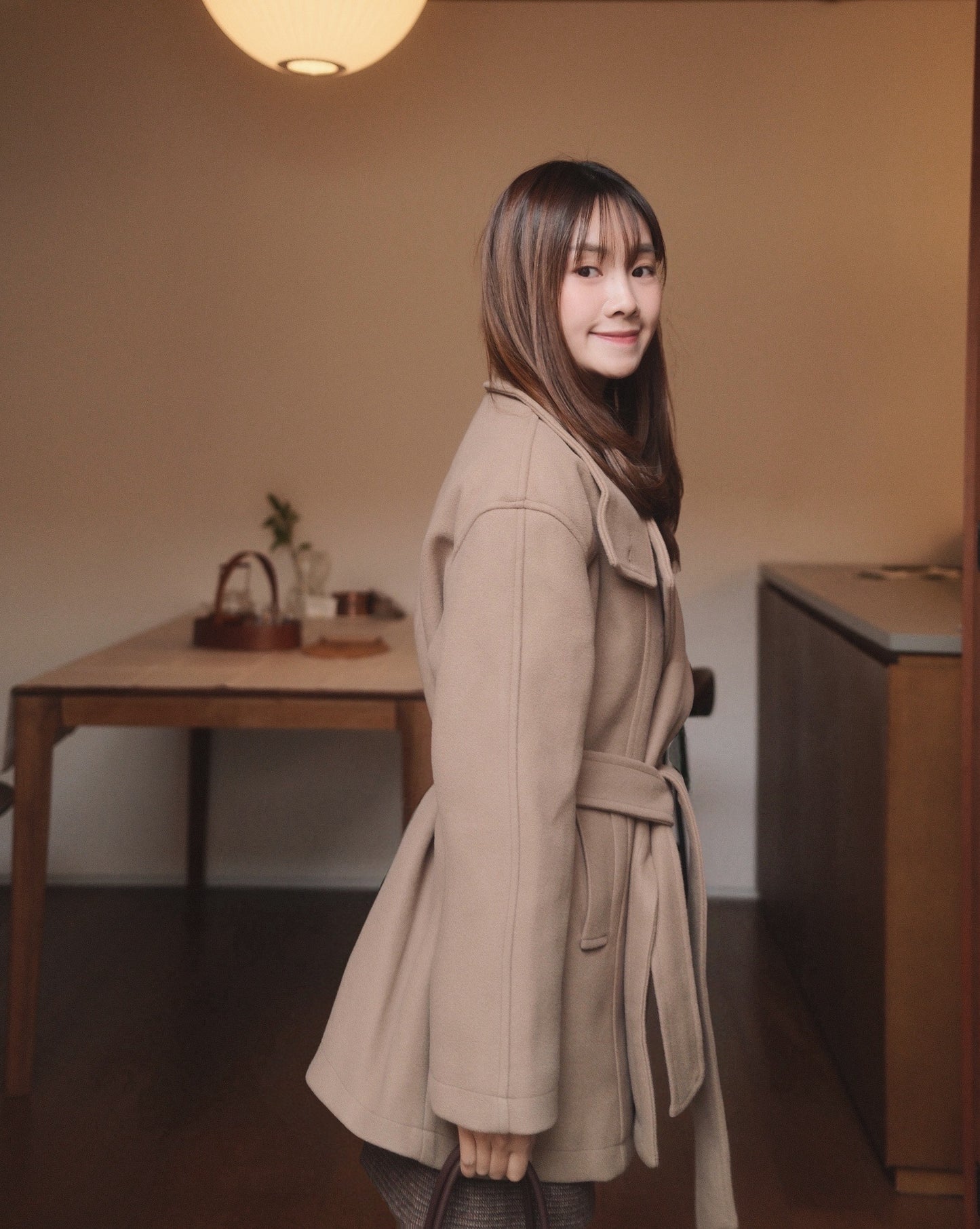 Liz Collared Belted Wool Jacket