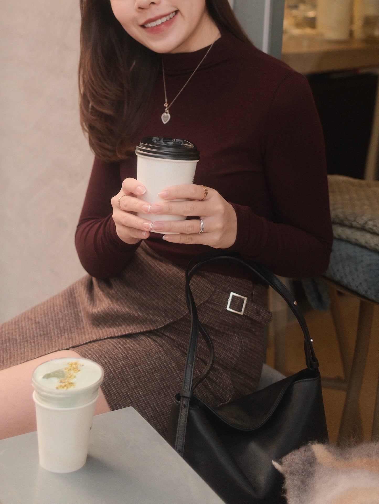 Soft Ribbed Mockneck Top