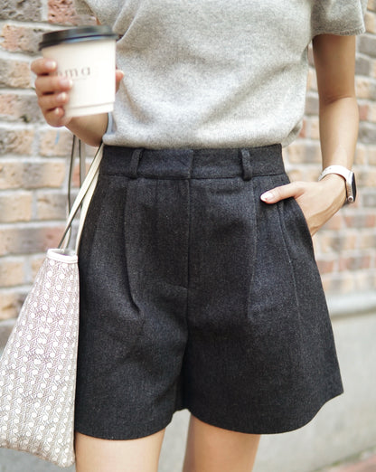 Wool Blend Tailor Shorts