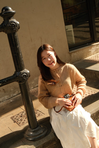 Cleo Mohair-Wool Cardigan