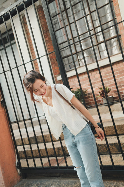 Crinkle Cami+Shirt Set