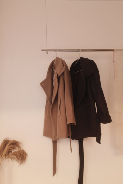 Liz Collared Belted Wool Jacket