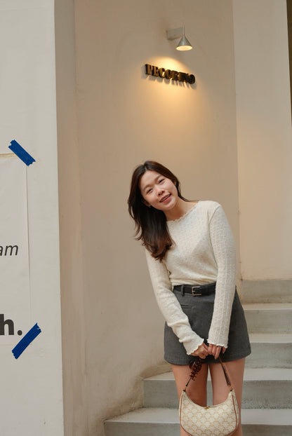 Jeanie Wool Belted Skort