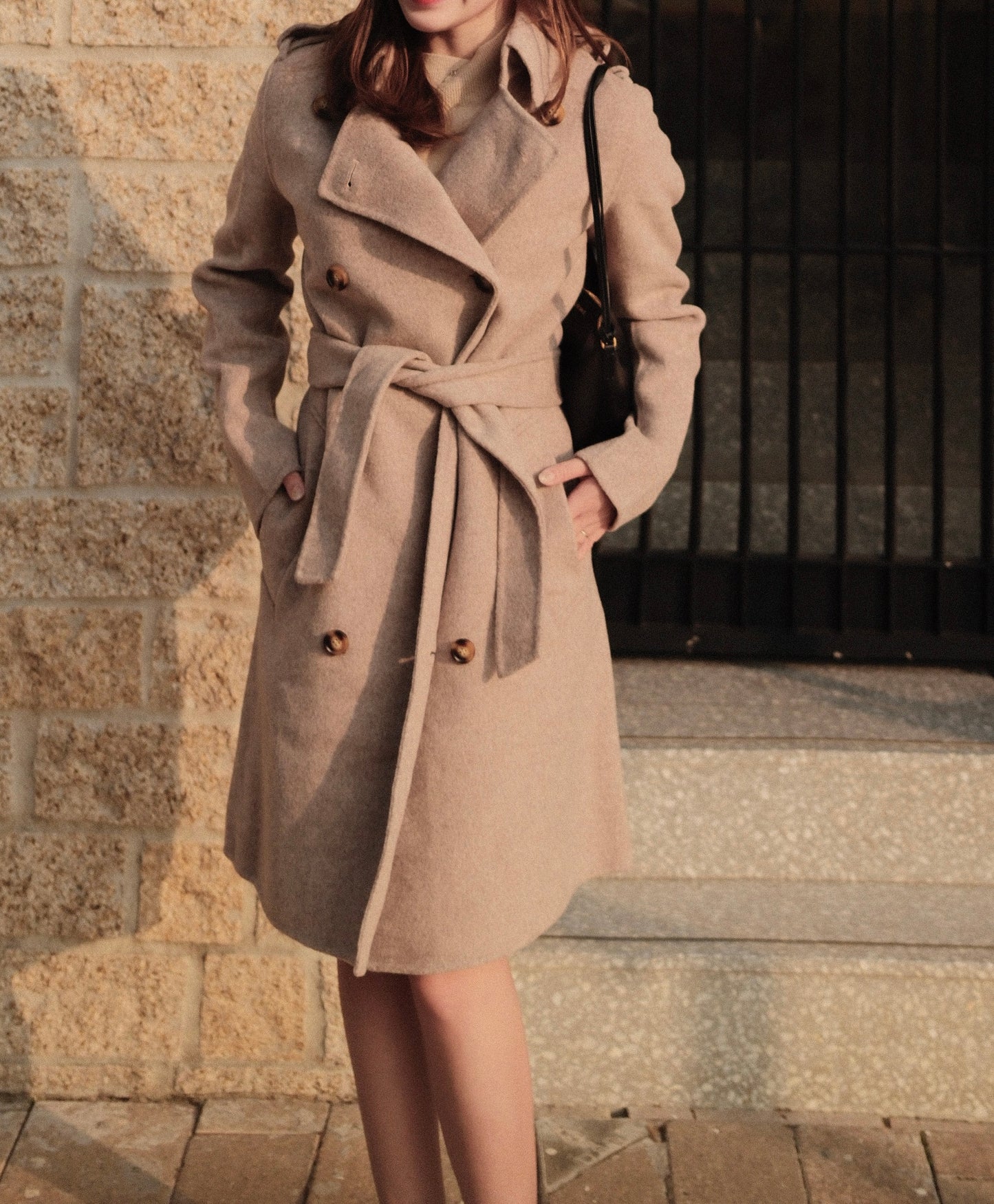 Premium Cashmere-Wool Trench Coat