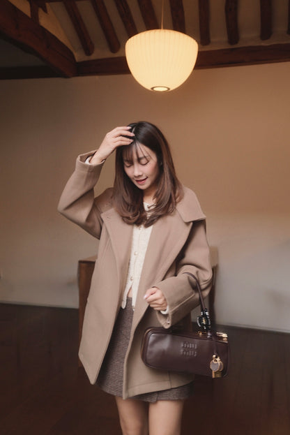 Liz Collared Belted Wool Jacket