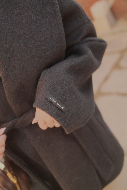[Premium] Handmade Wool-Blend Belted Coat