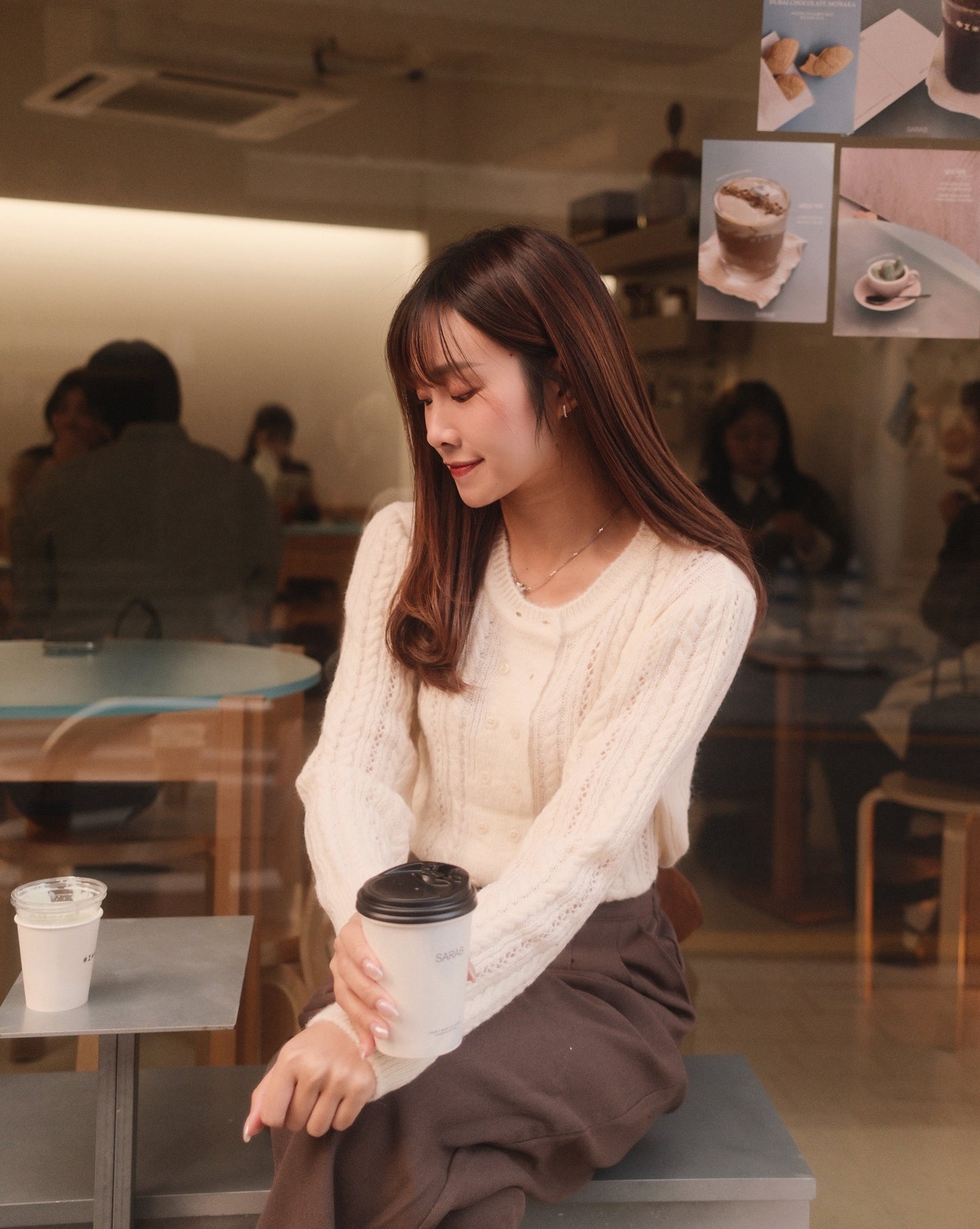 Blake Pointelle Cable Cardigan