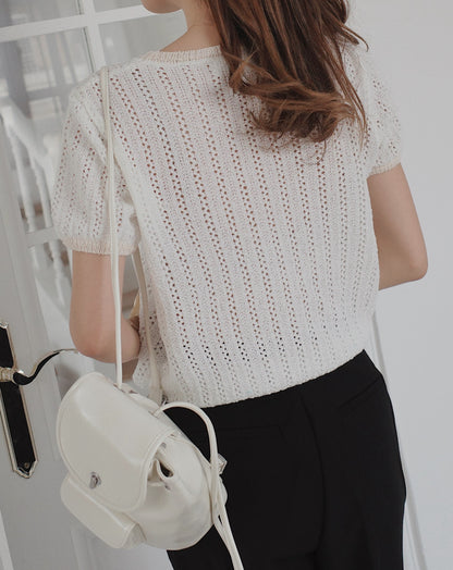 Pointelle Knit Top