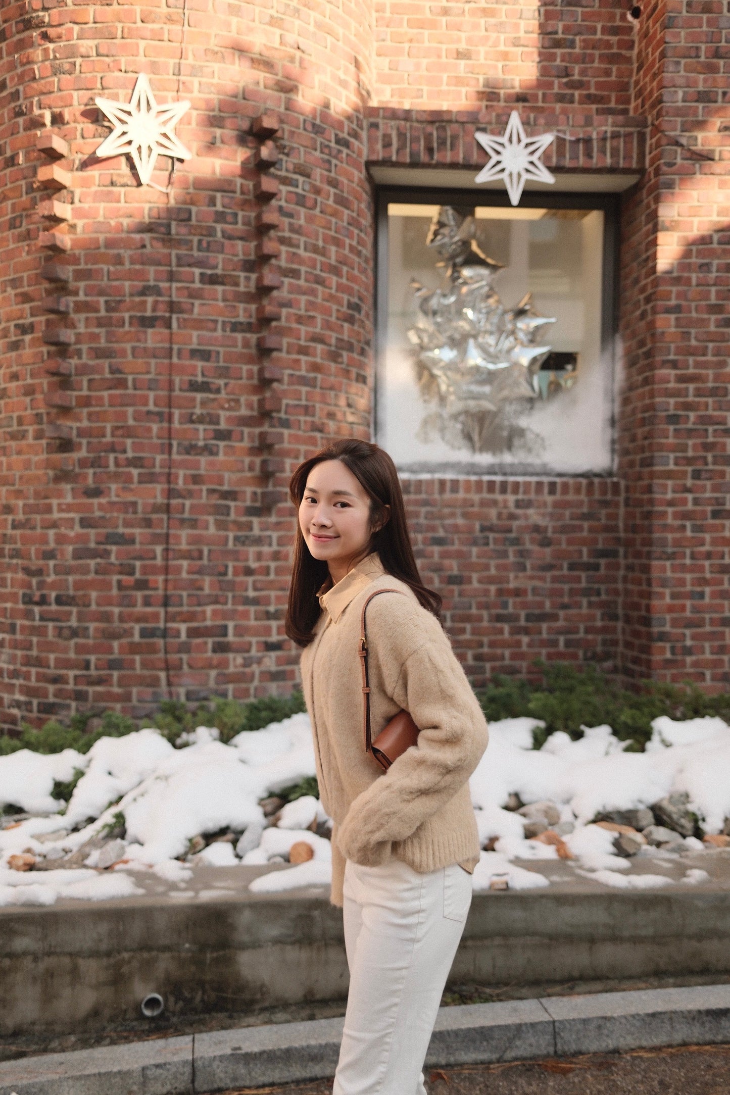 Fuzzy Cable Knit Cardigan