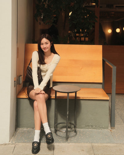 Soft Pearl Knit Cardigan +Cami Set