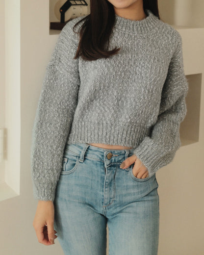 Ultra Soft Mixed Cable Crew Sweater