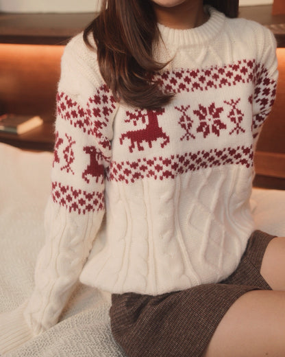Snowflake Cable Sweater