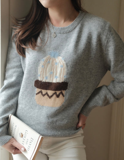 Raccoon Cactus Sweater