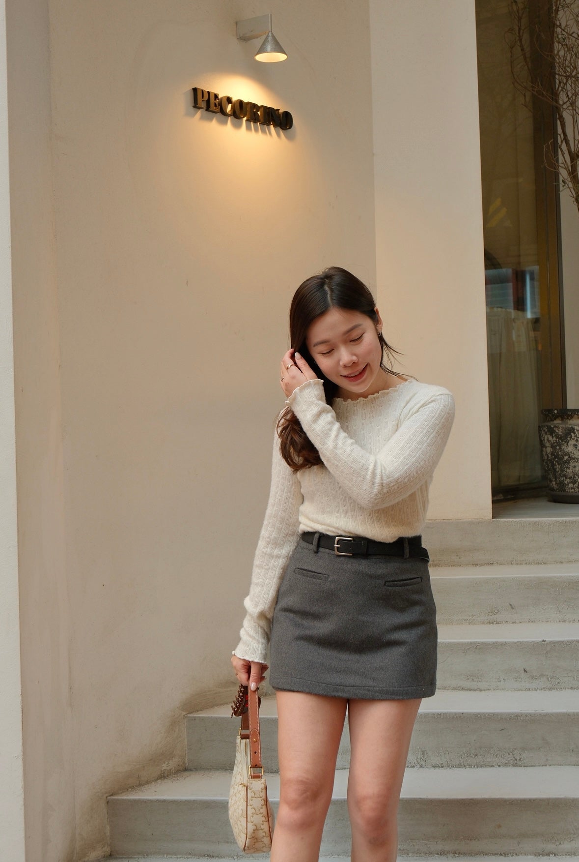 Jeanie Wool Belted Skort