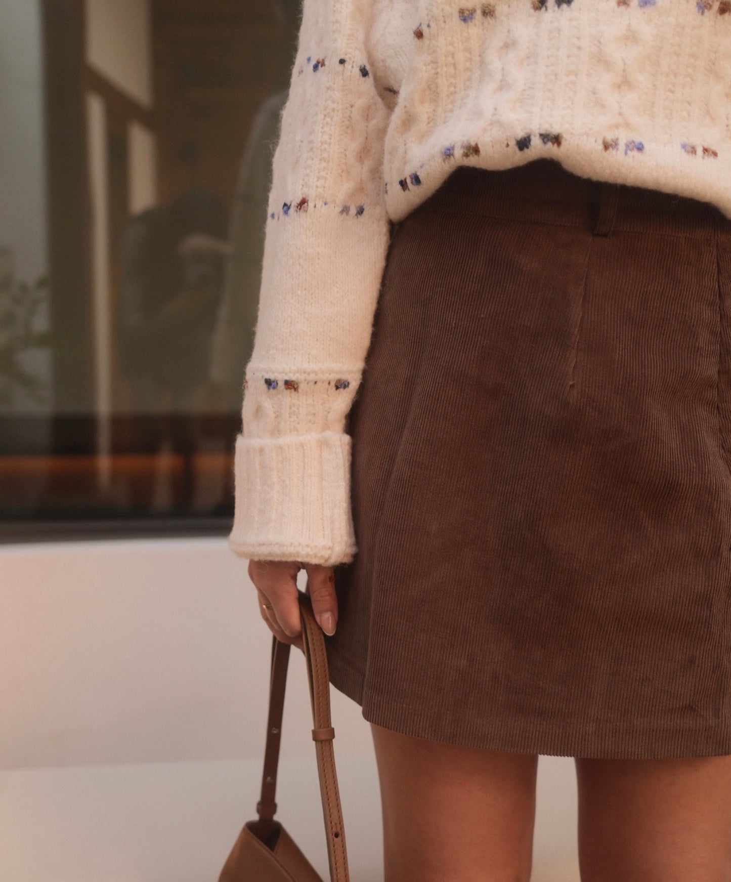 Savannah Corduroy High Waisted Skirt