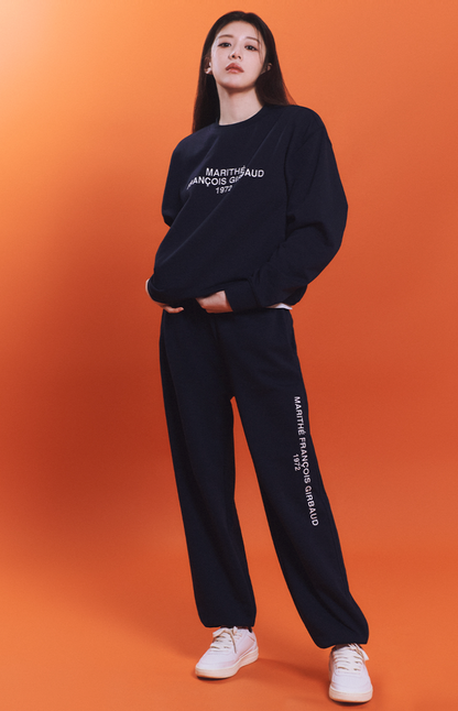 Lettering Logo Sweatshirt Navy