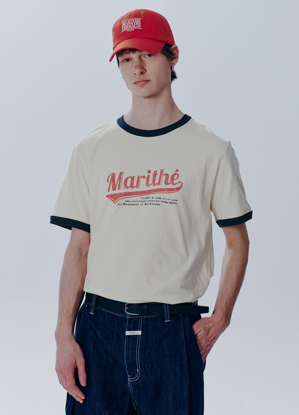 Men Vintage Baseball Ringer Tee