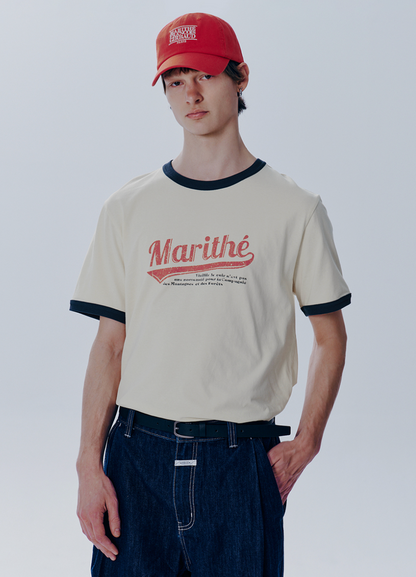 Men Vintage Baseball Ringer Tee